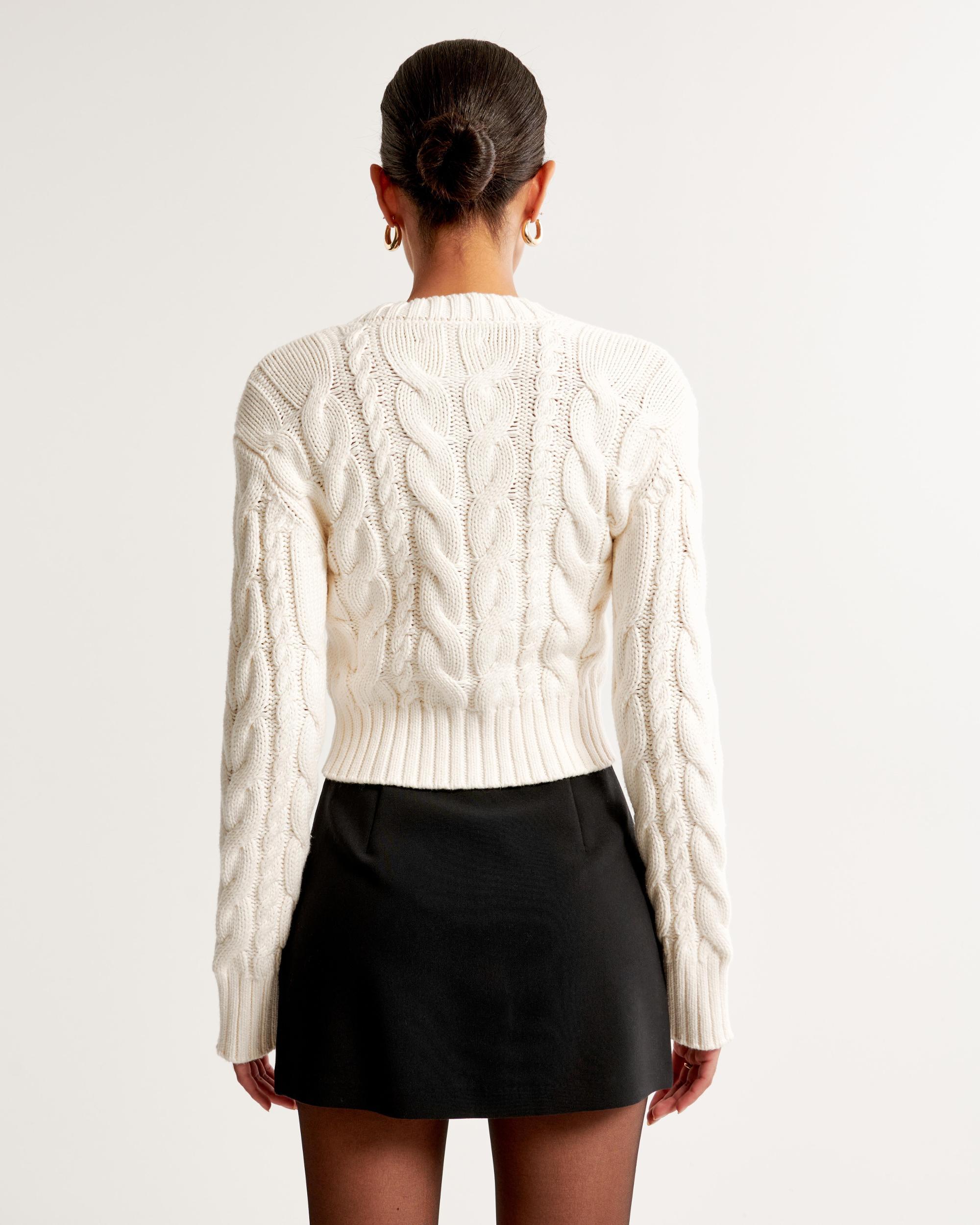 Cable Short Cardigan Product Image