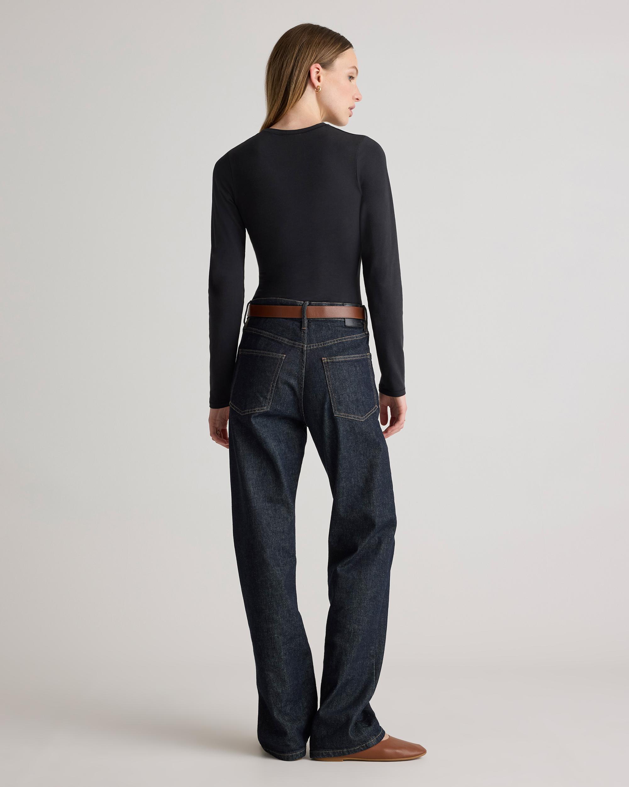 Quince | Women's Stretch Cotton Jersey Fitted Long Sleeve T-Shirt Size XS, Organic Cotton Product Image