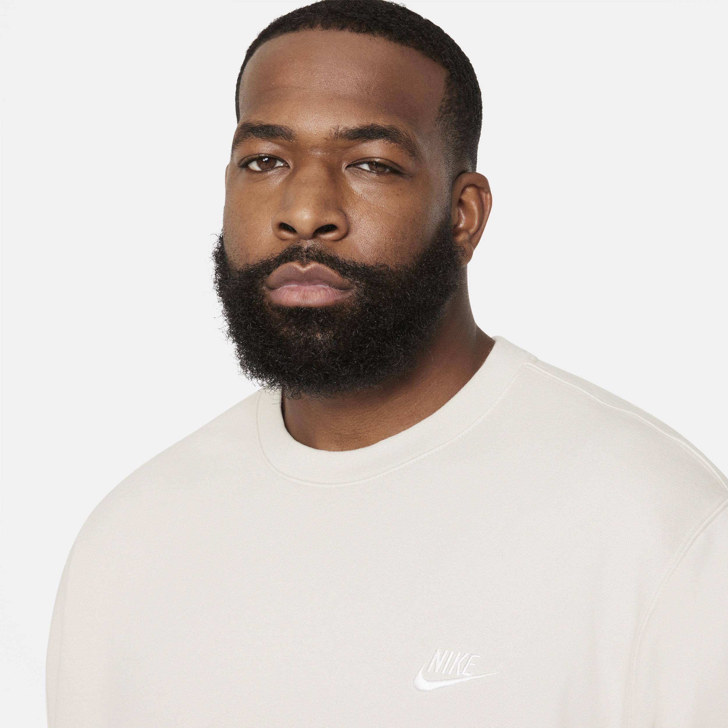 Men's Nike Club Fleece Crew, Size: Large, Dark Gray Grey Product Image