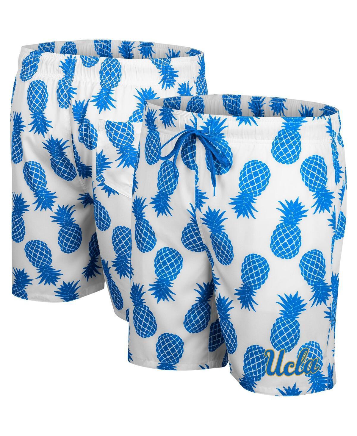 Men's Colosseum White/Blue UCLA Bruins Pineapple Swim Shorts, Size: Small Product Image