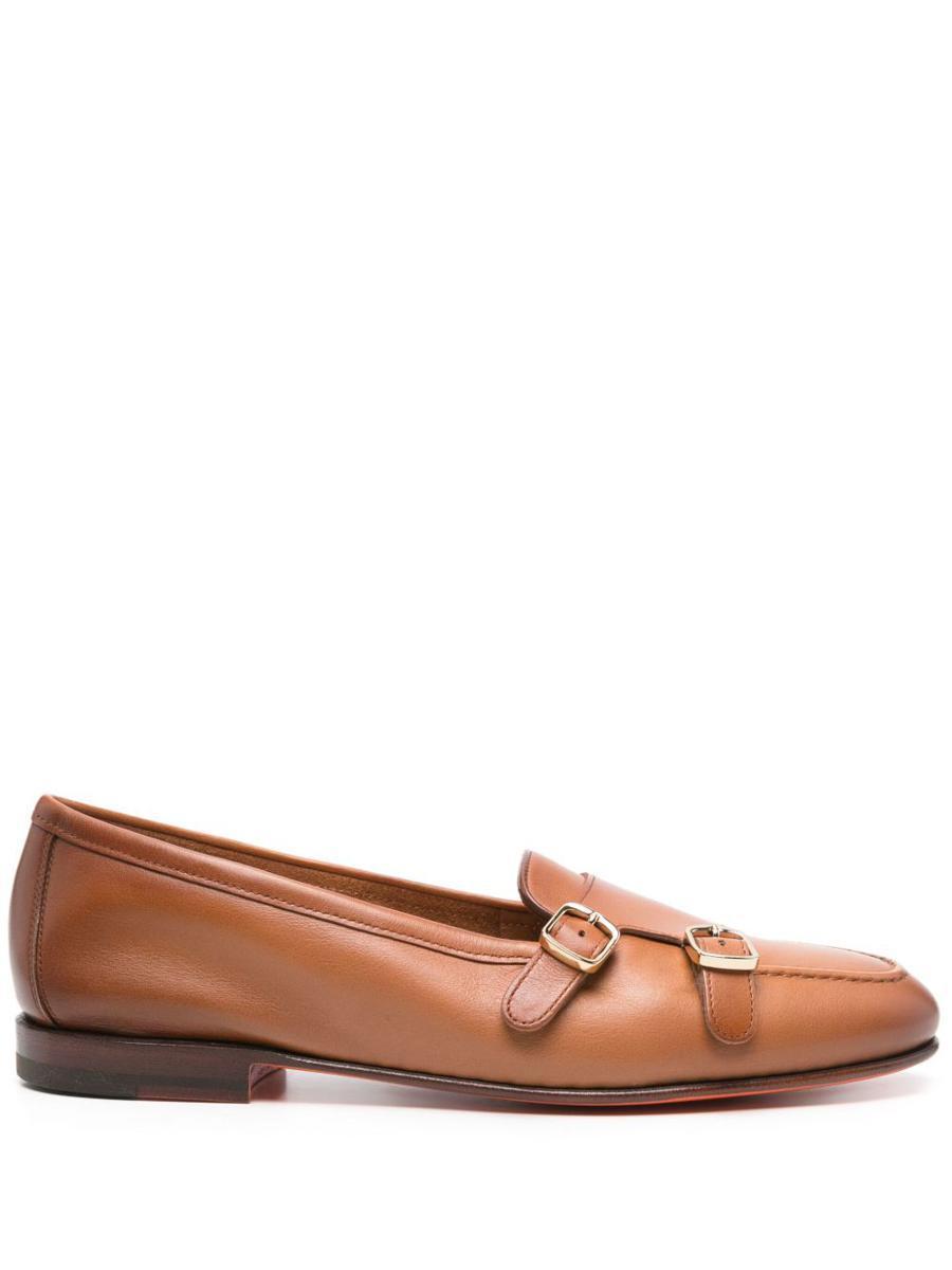 SANTONI Flat Shoes In Brown Product Image