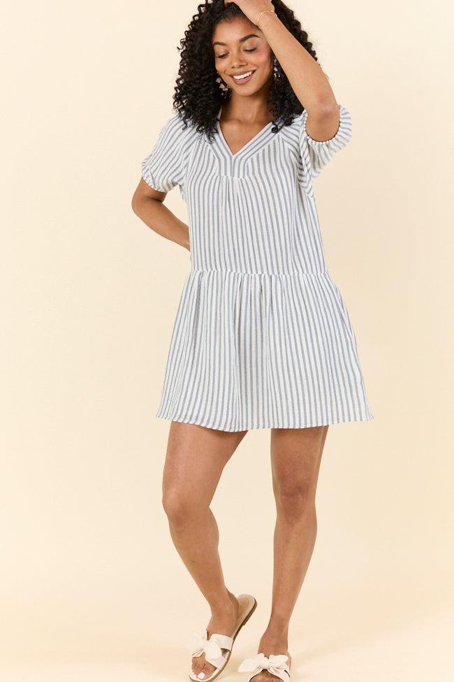 Sunlit Stripes Gauze Mini Dress SALE Product Image