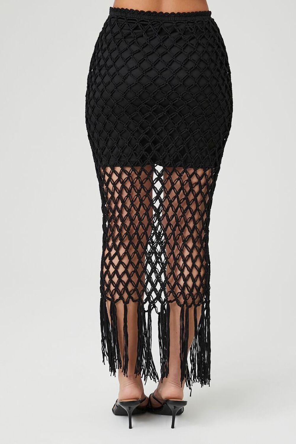 Sweater-Knit Netted Midi Skirt | Forever 21 Product Image