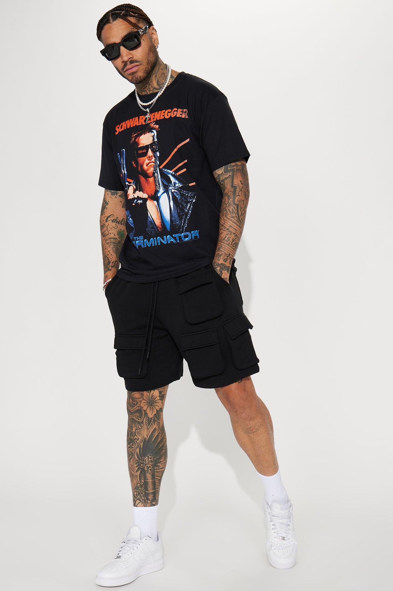 Different Levels Relaxed Cargo Shorts - Black Product Image