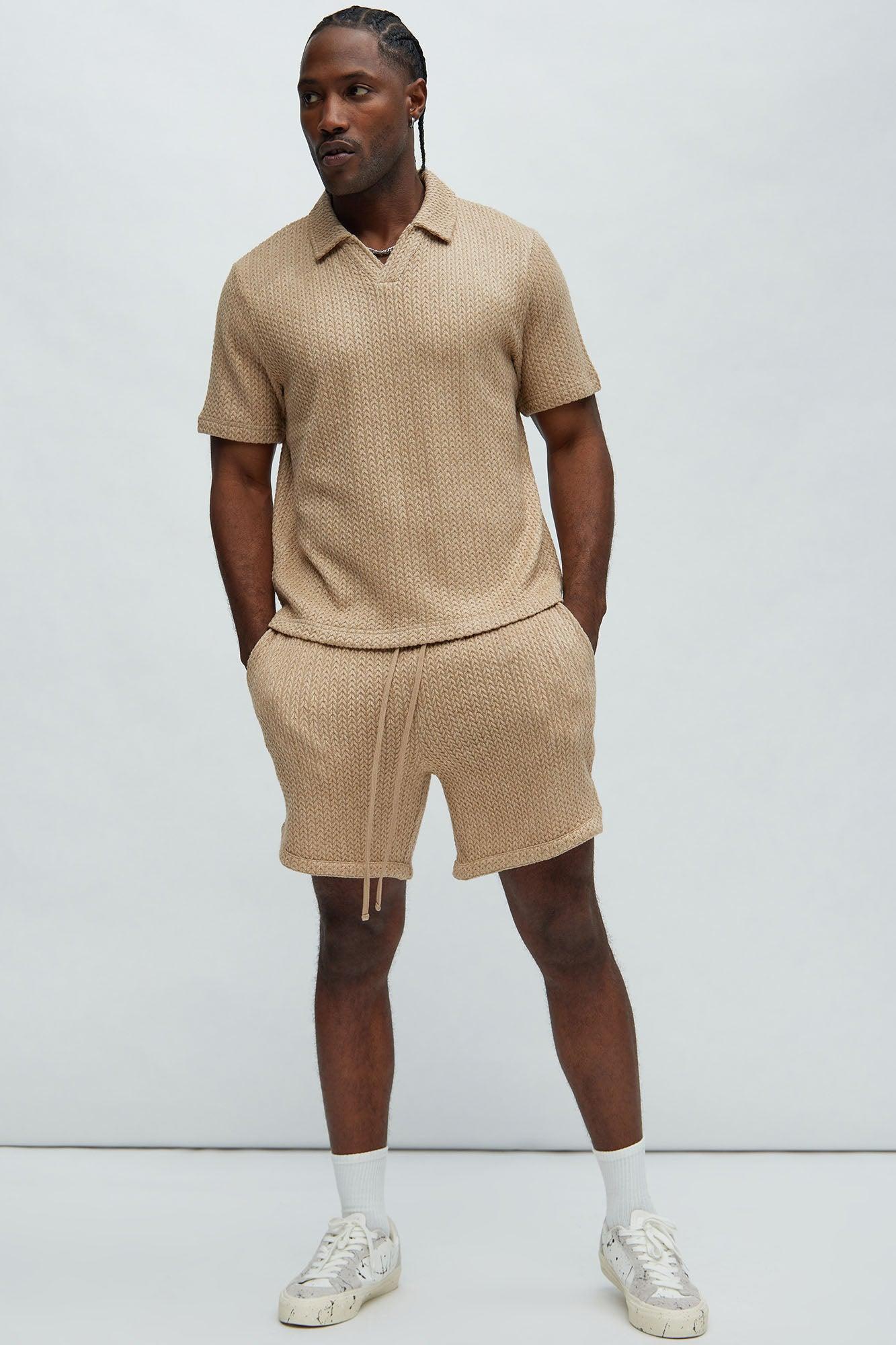 Catanina Textured Polo - Tan Product Image
