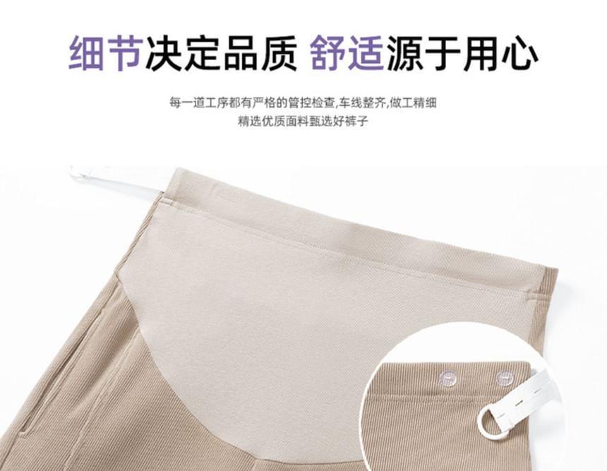 Maternity High Waist Plain Cropped Tapered Pants Product Image