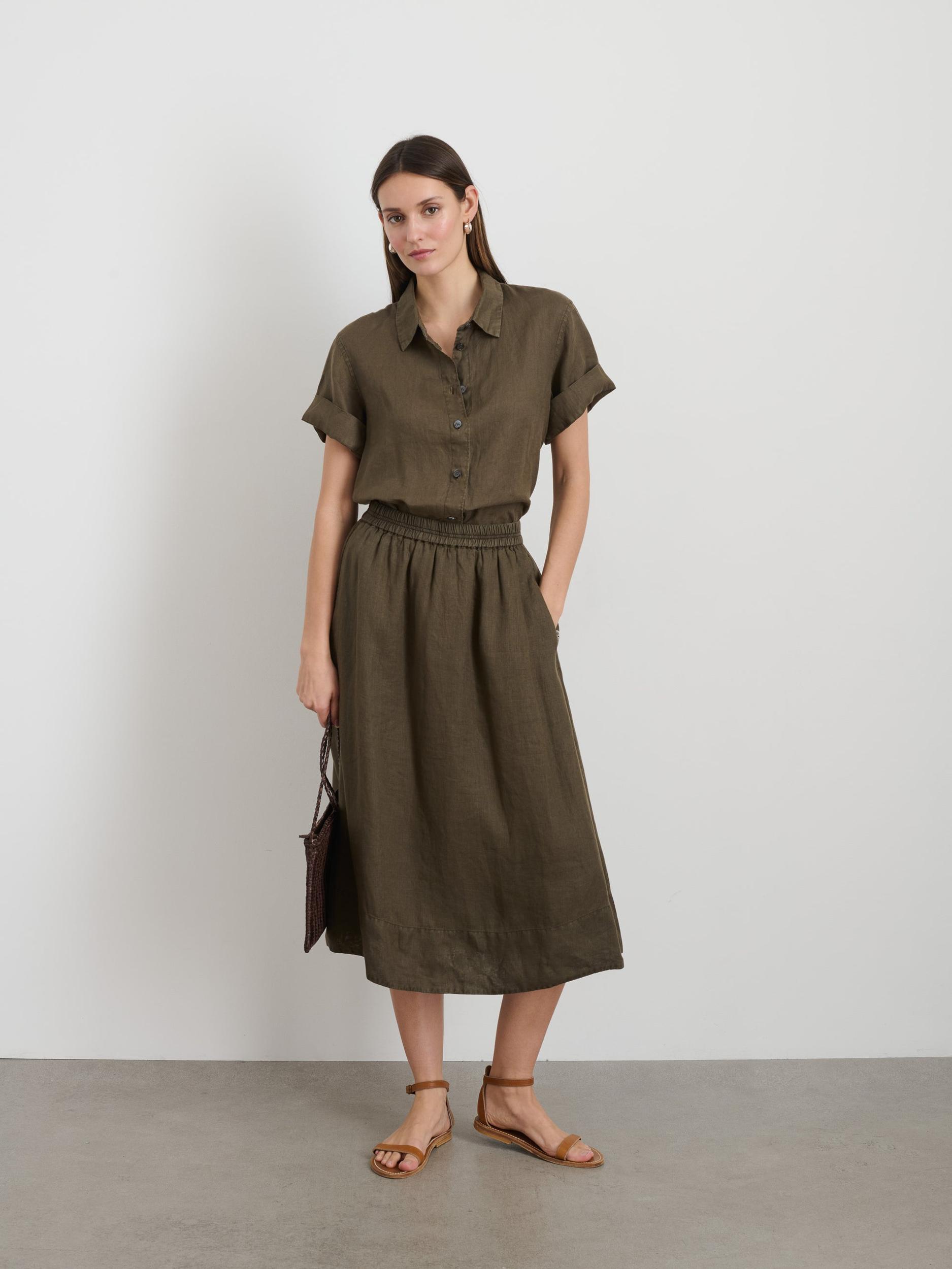 Maddie Skirt in Linen Product Image