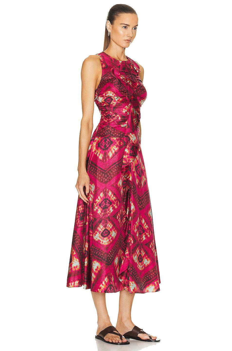 Womens Othella Ruched Silk Maxi Dress Product Image
