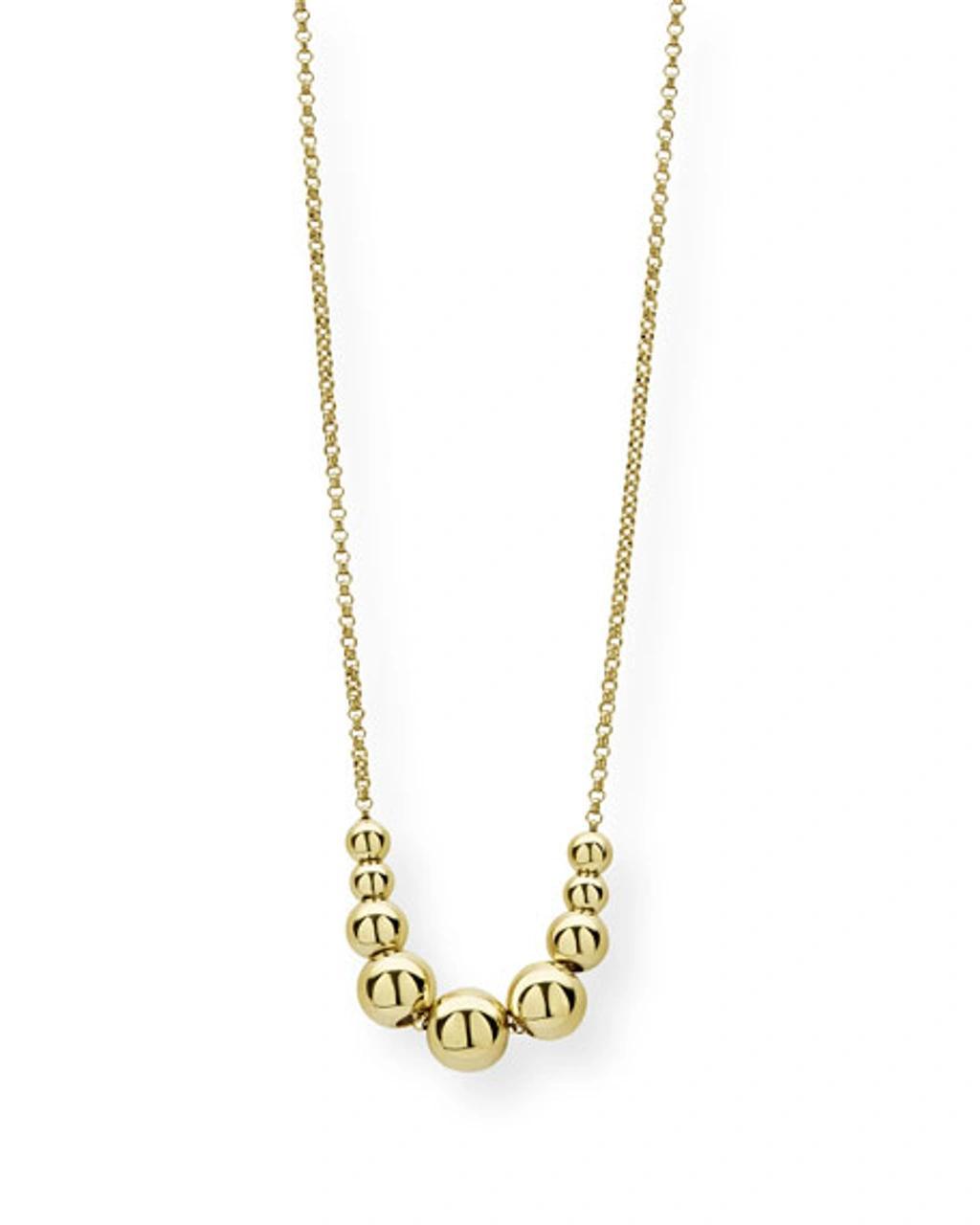 LAGOS Caviar Gold Graduated Bead Chain Necklace Product Image