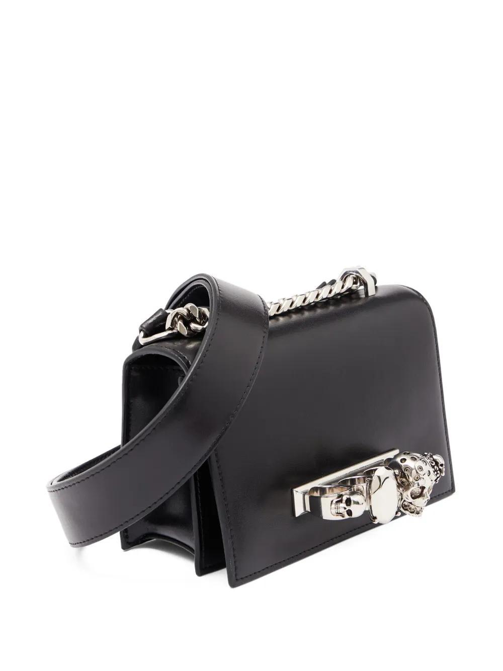 ALEXANDER MCQUEEN Skull-motif Leather Shoulder Bag In Black Product Image