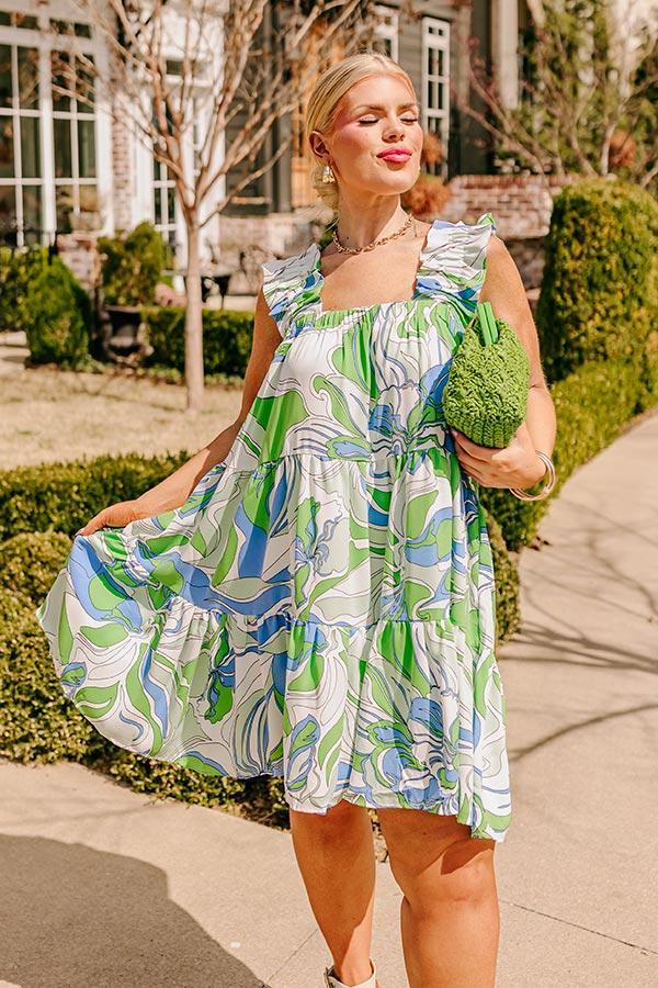 Popular Retreat Mini Dress in Kelly Green Curves Product Image