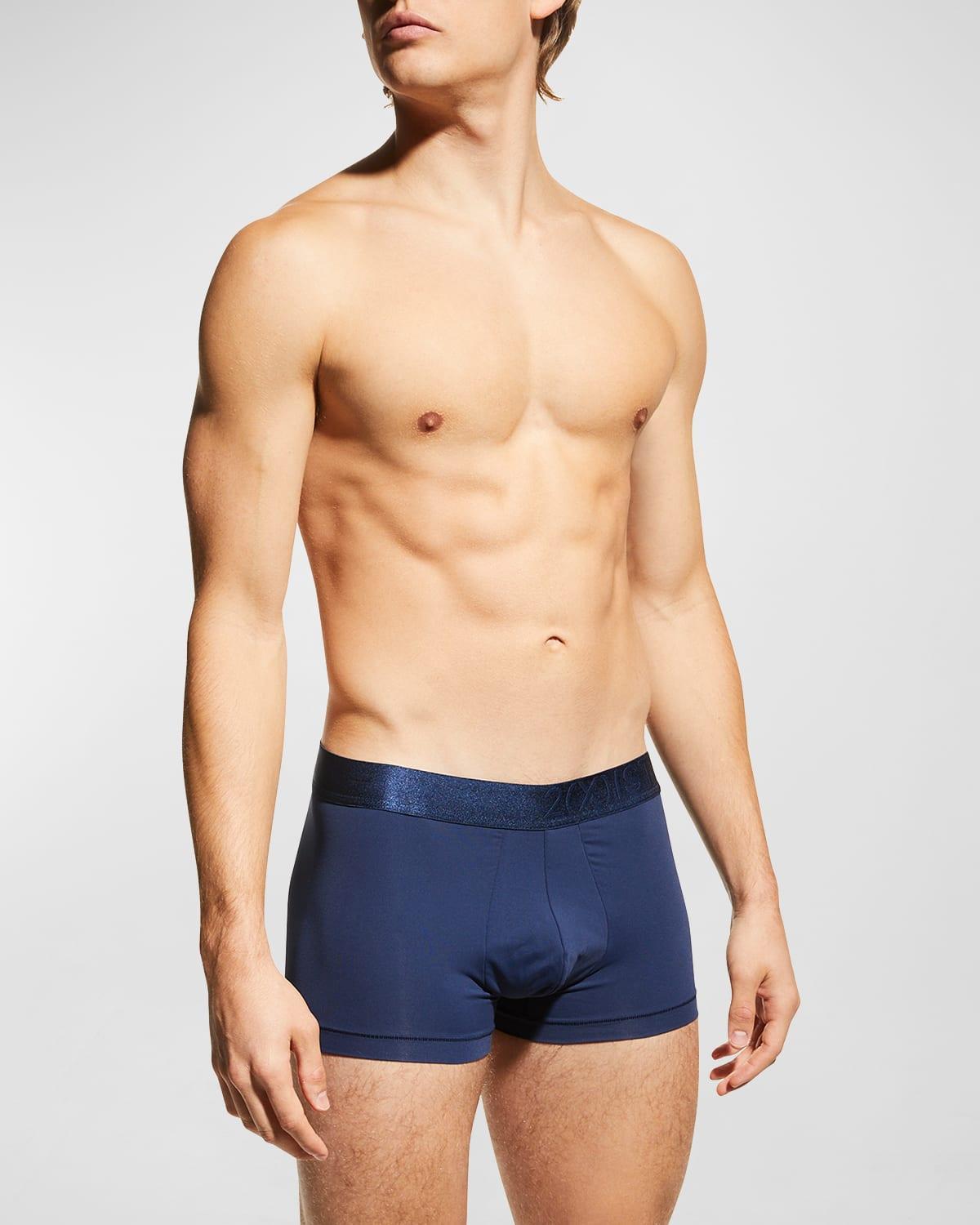 Mens Solid No-Show Boxer Trunks Product Image