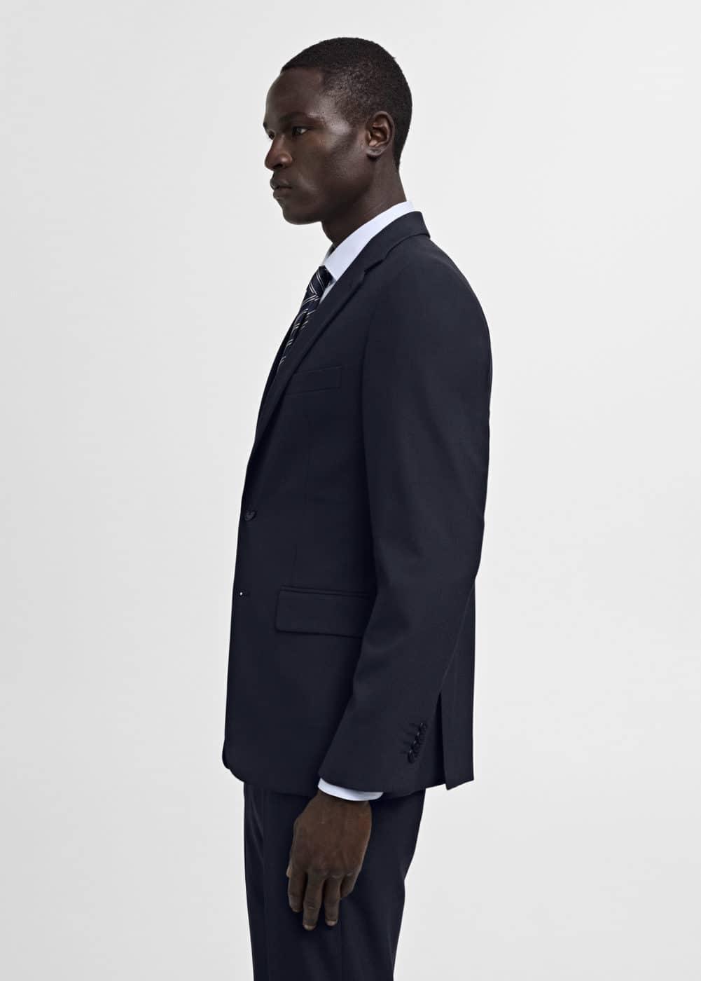 Stretch-fabric slim-fit suit blazer - Men | MANGO USA Product Image