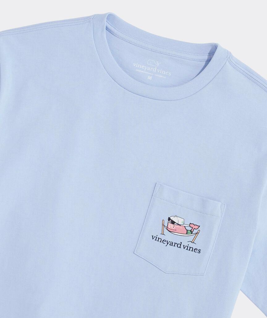 Spring Break Hammock Whale Short-Sleeve Pocket Tee Product Image