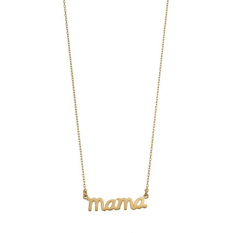 Kristen Kesho 18k Gold Over Silver "Mama" Necklace, Women's, Size: 18", Gold Tone Product Image