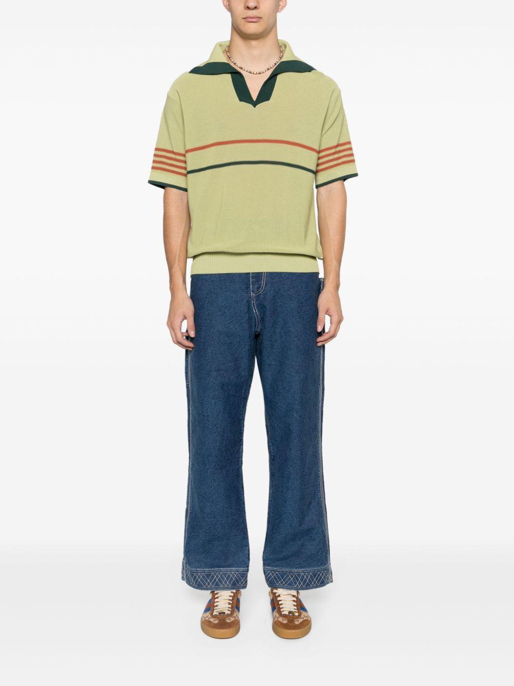BODE Green Palmer Polo In Mint Product Image