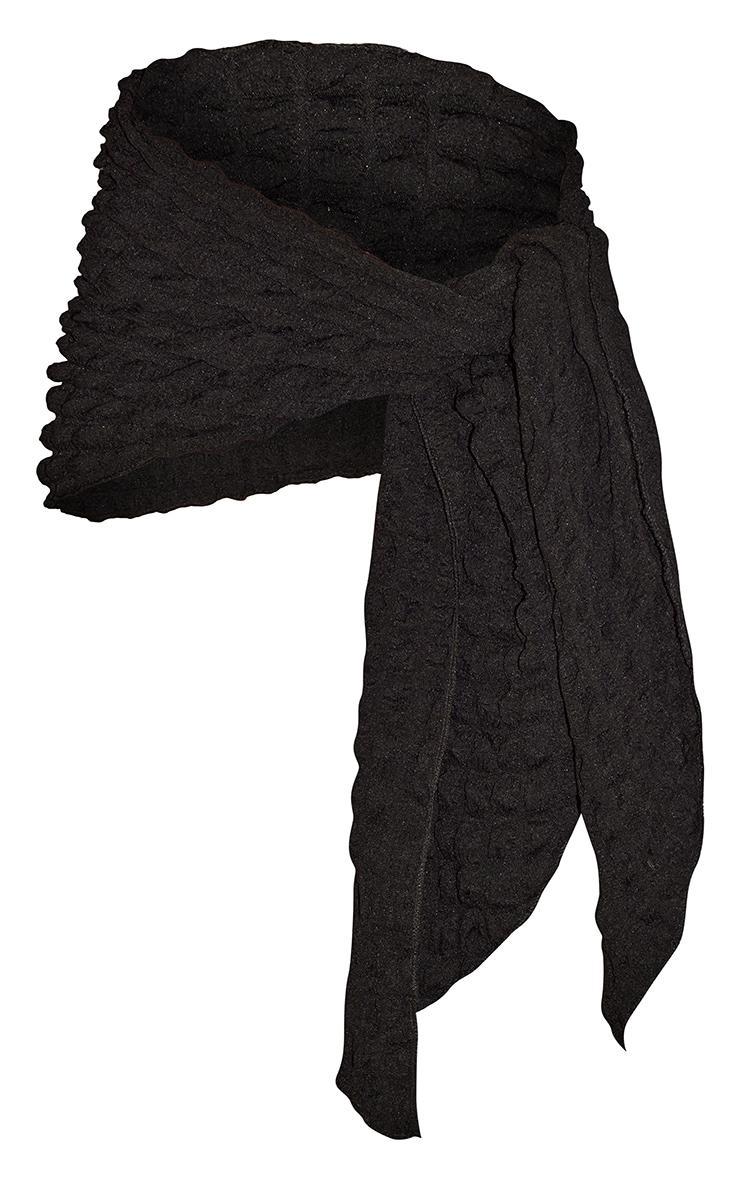 Black Bubble Textured Tie Side Beach Sarong Product Image
