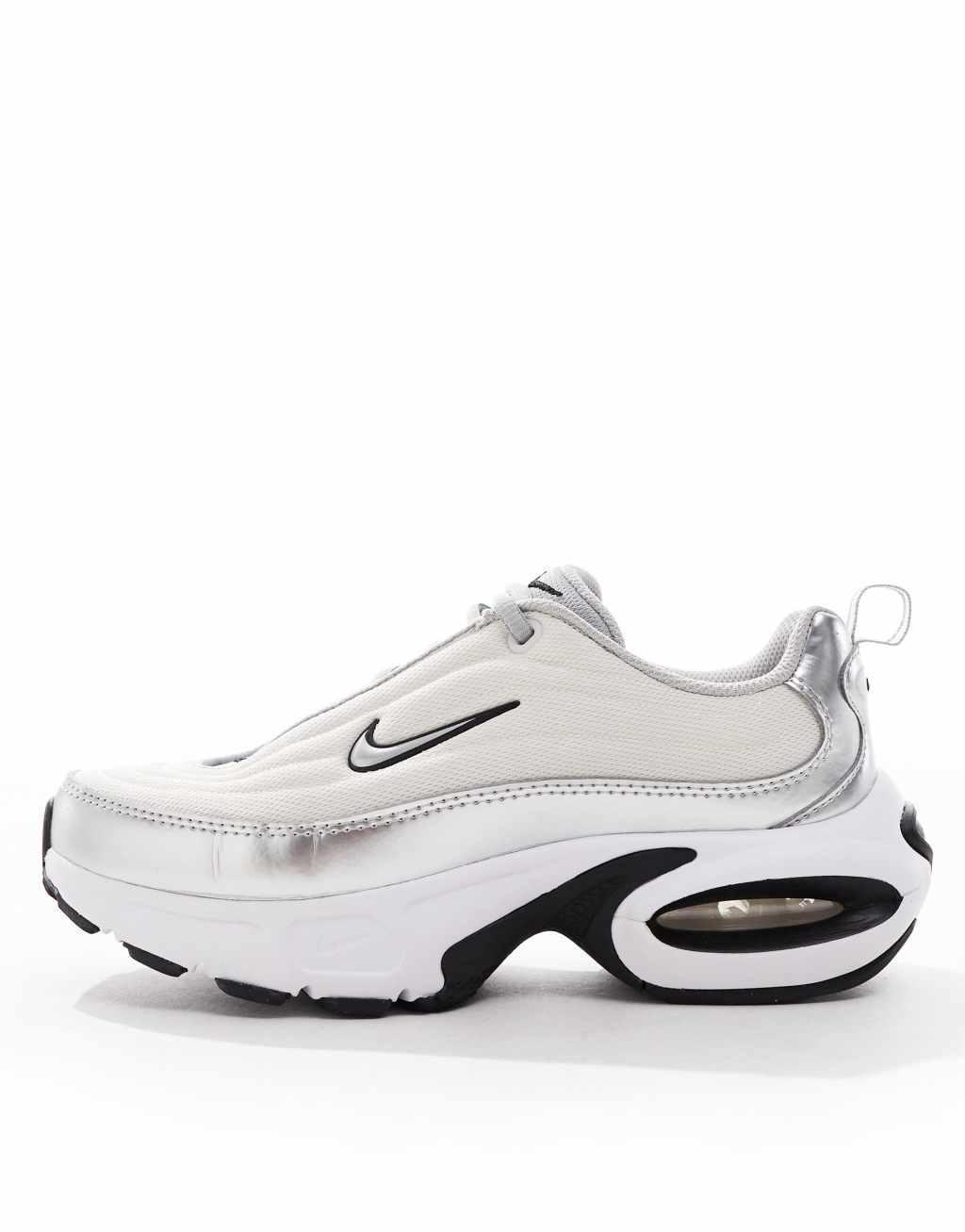 Nike Air Max Portal sneakers in white and silver Product Image