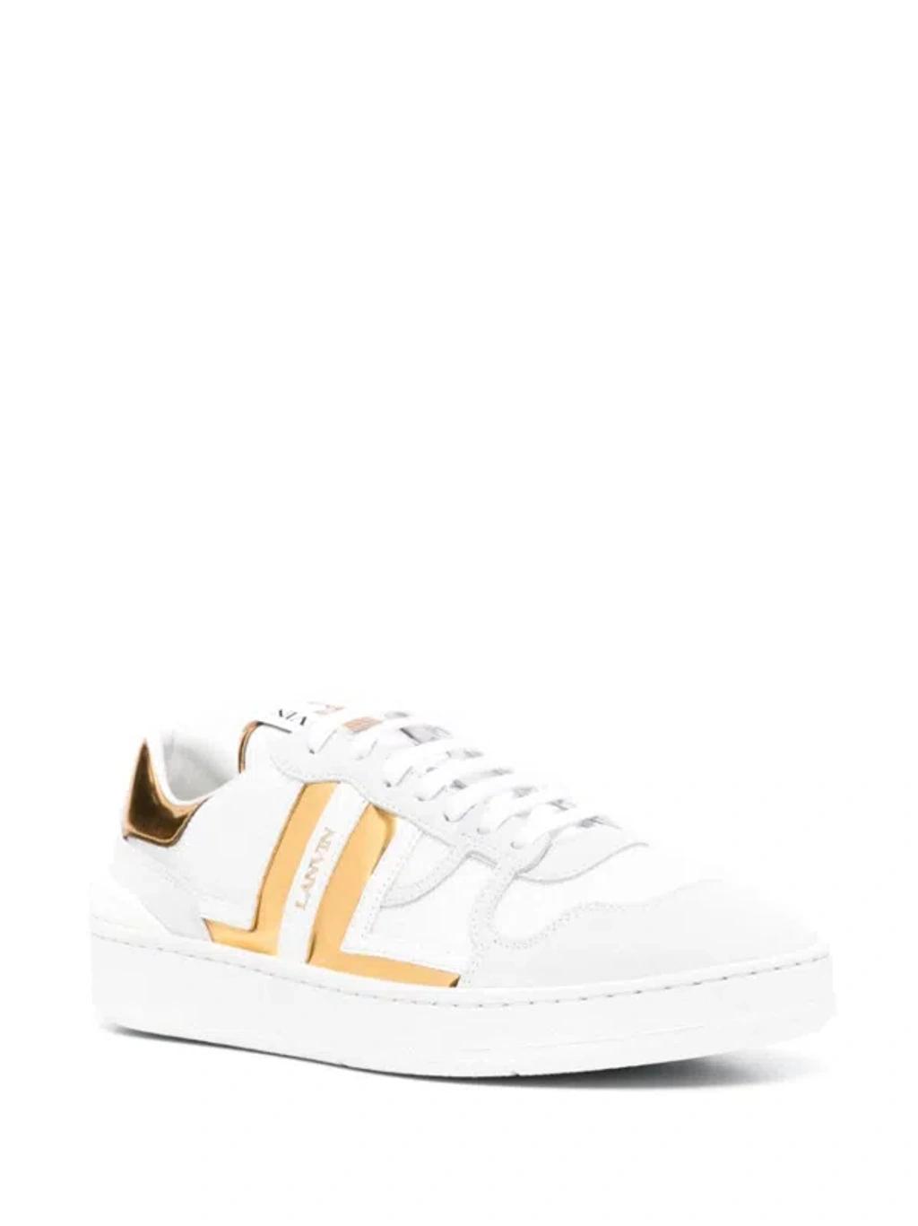 LANVIN Clay Lace-up Sneakers In Grey Product Image