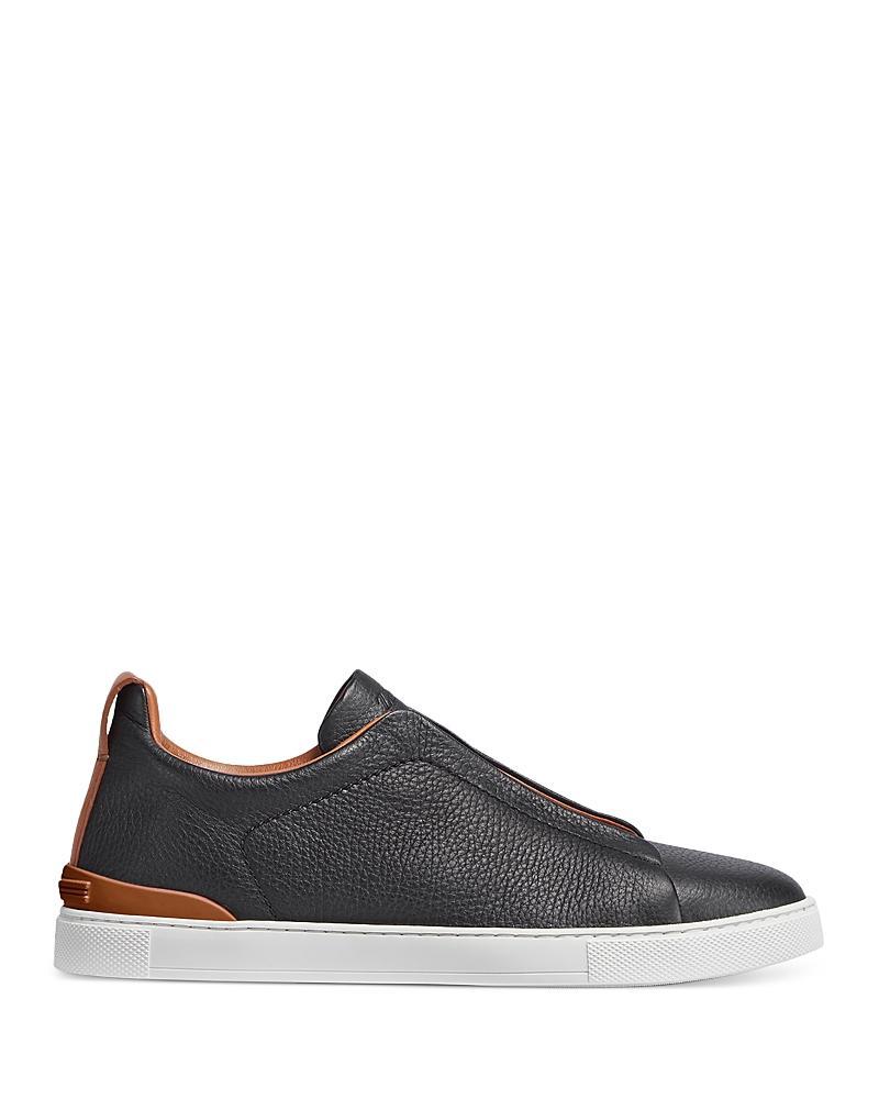 Mens Triple Stitch Deerskin Leather Sneakers Product Image