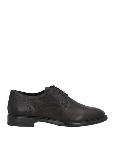 GEOX Man Lace-up Shoes Dark Brown Size 8 Soft Leather Product Image