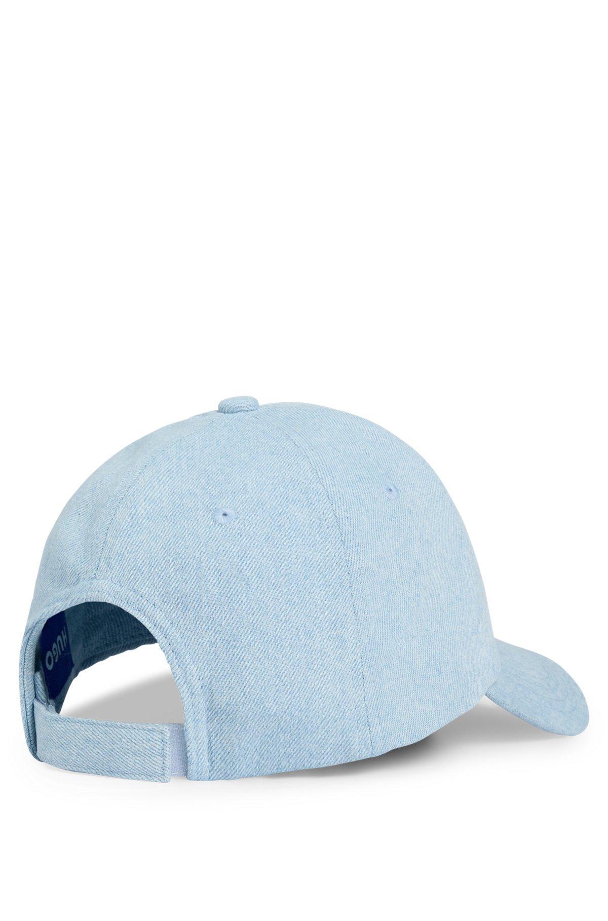 Denim cap with crystal-studded logo Product Image