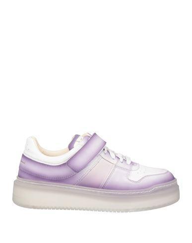 SANTONI Woman Sneakers Lilac Size 8 Leather In Purple Product Image