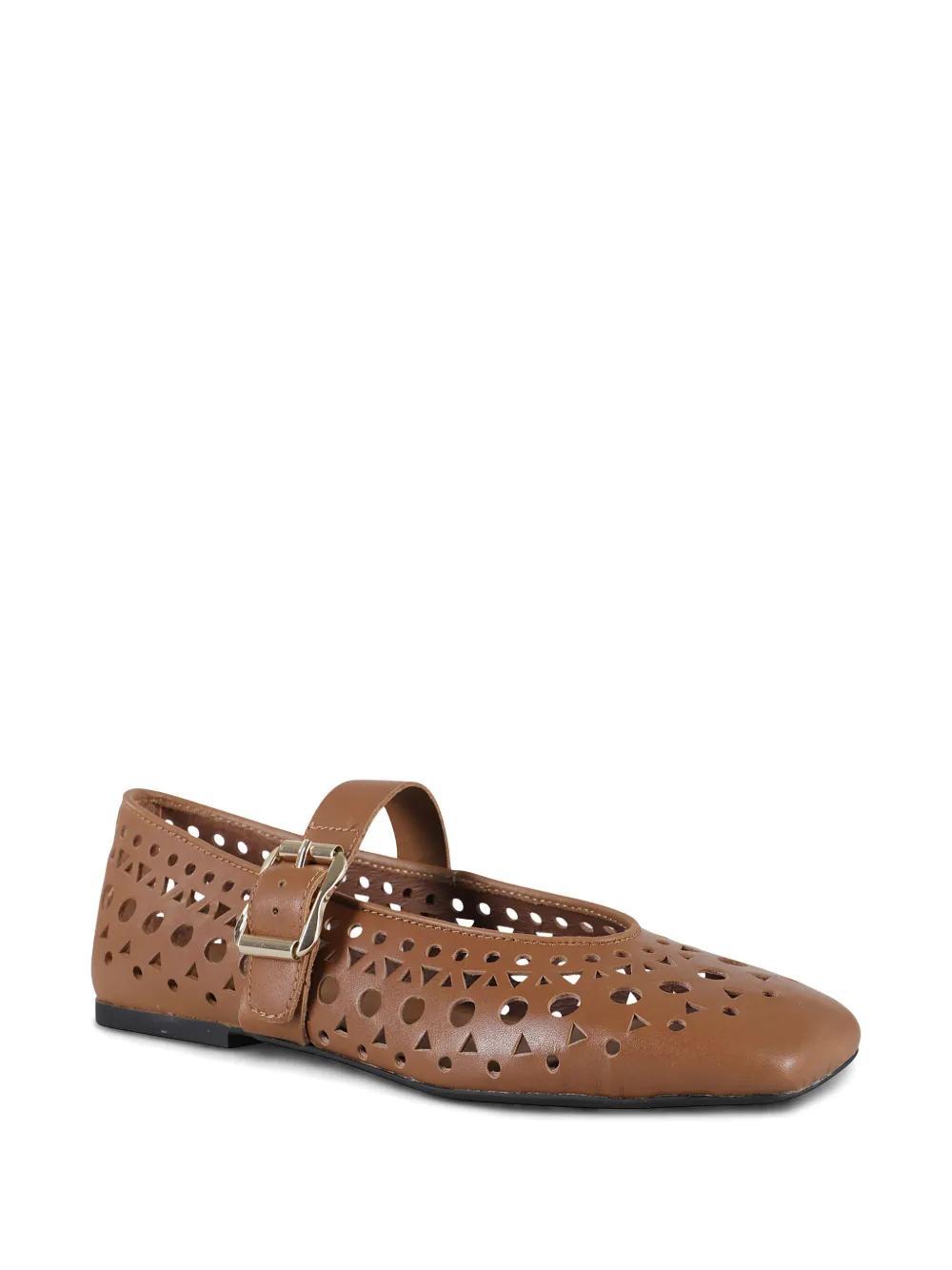 leather ballerina shoes Product Image