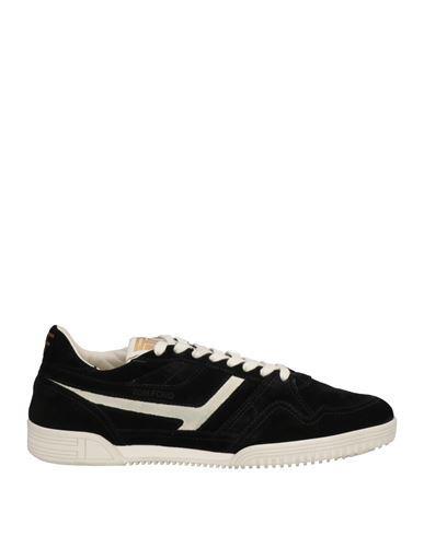 TOM FORD Man Sneakers Black Size 9 Soft Leather, Textile Fibers Product Image