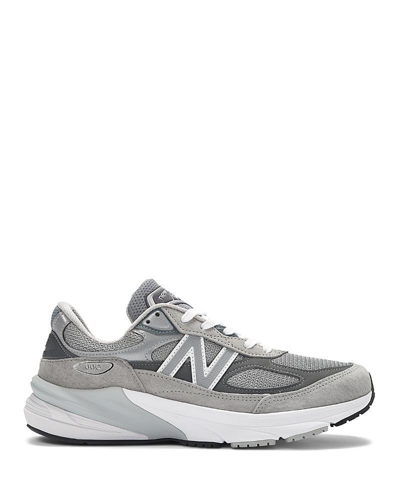 NEW BALANCE Grey Low Top Sneakers With Logo Detail In Suede And Tech Fabric Man Product Image