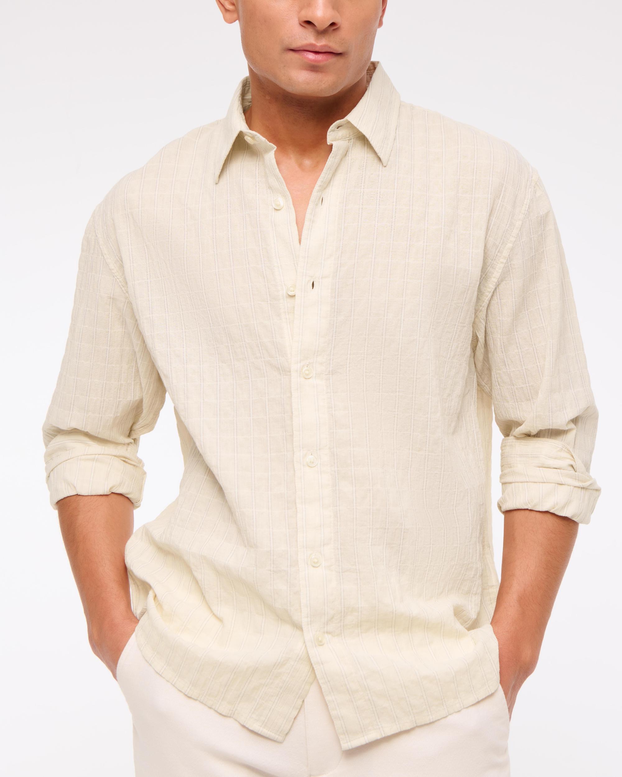 Textured Button-Up Shirt Product Image
