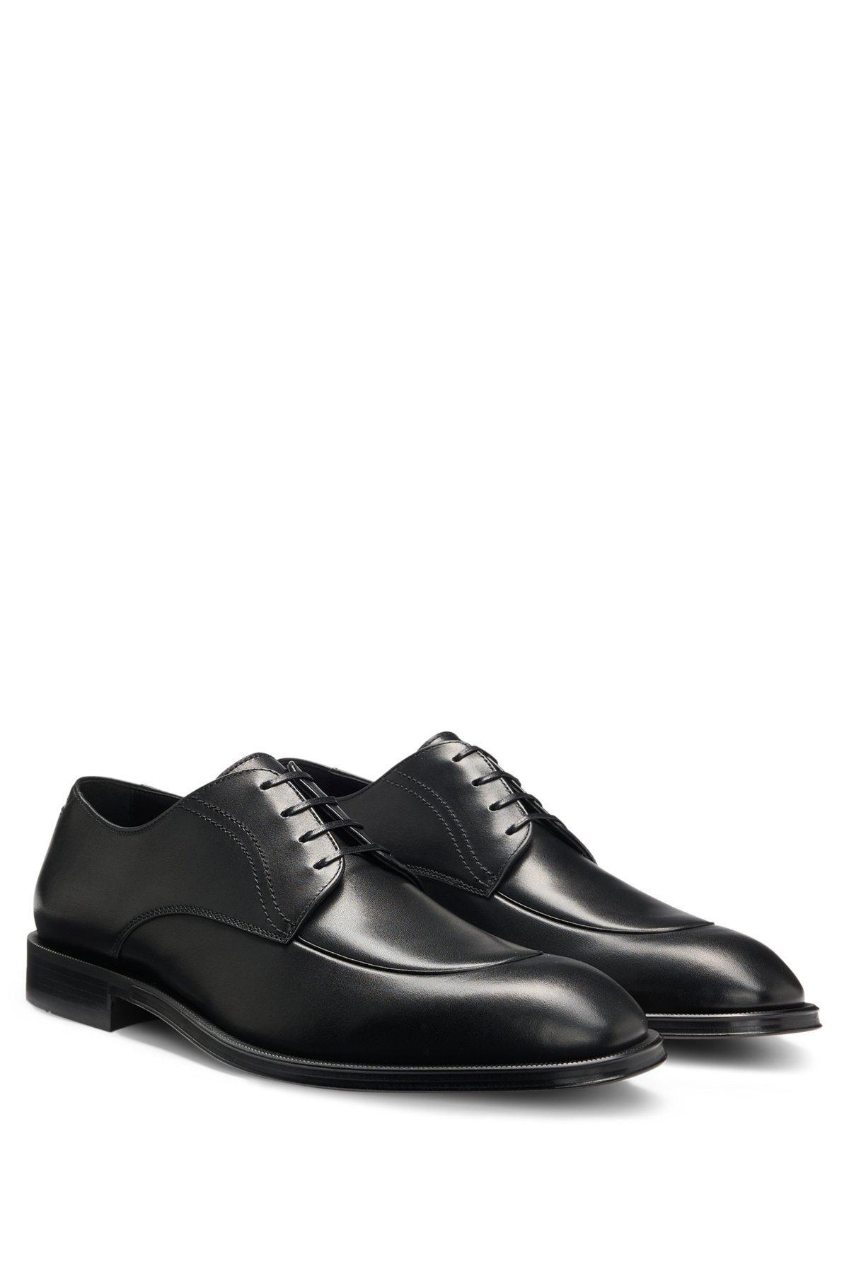 Leather Derby shoes with apron toe Product Image