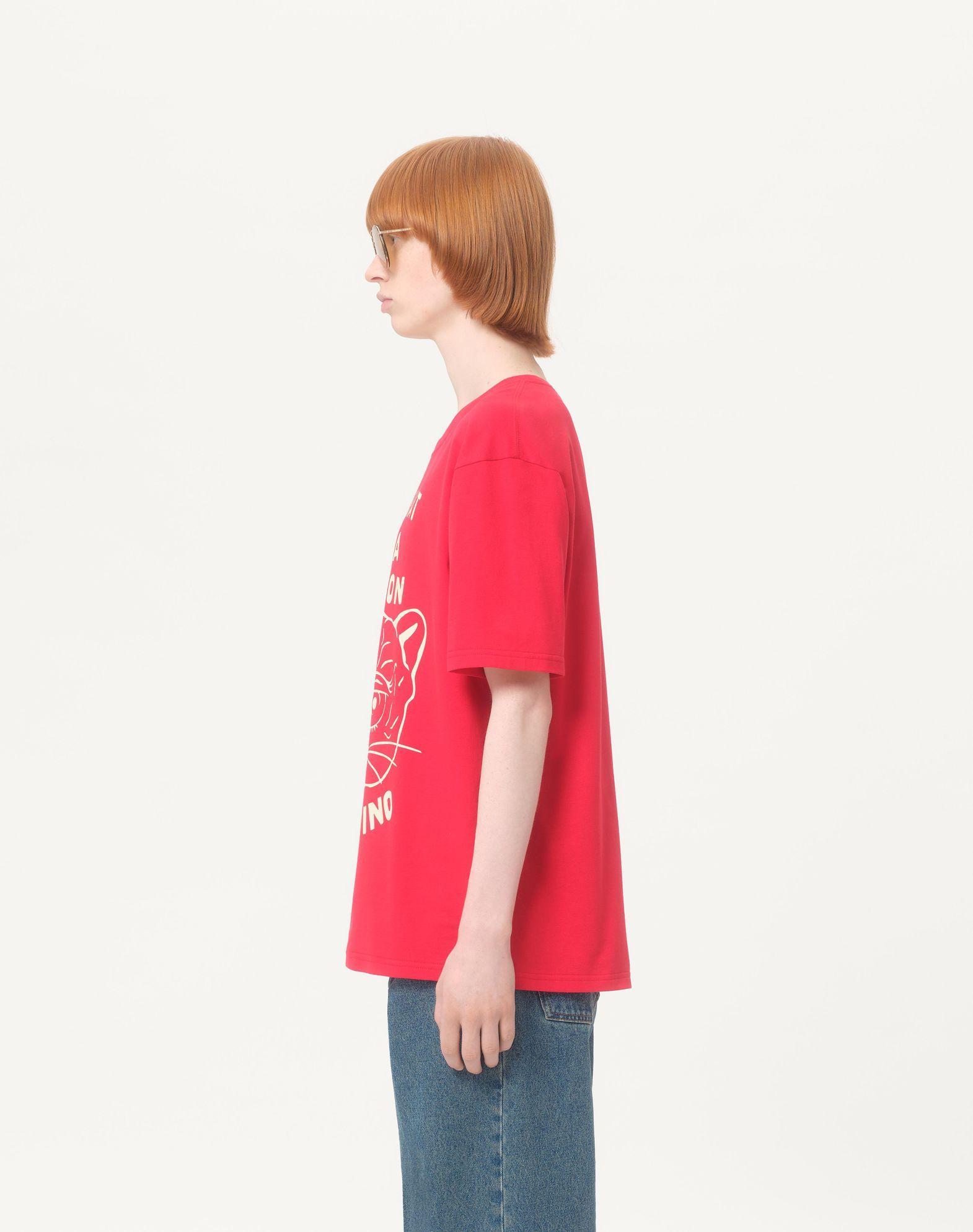 Cotton T-Shirt With Le Chat De La Maison Print Product Image