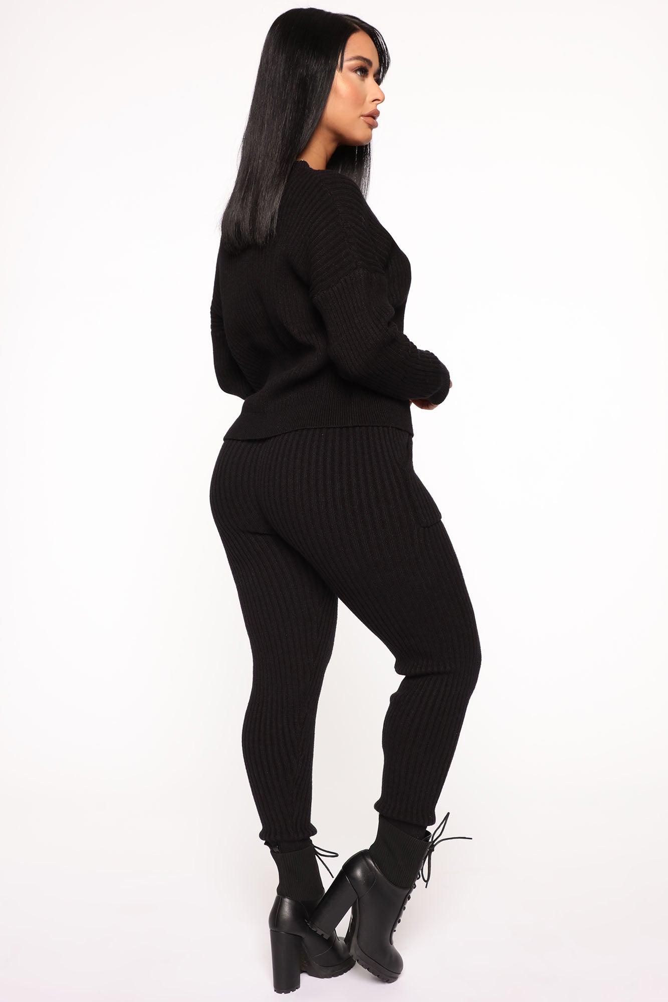 Cozy Nights Pant Set - Black Product Image