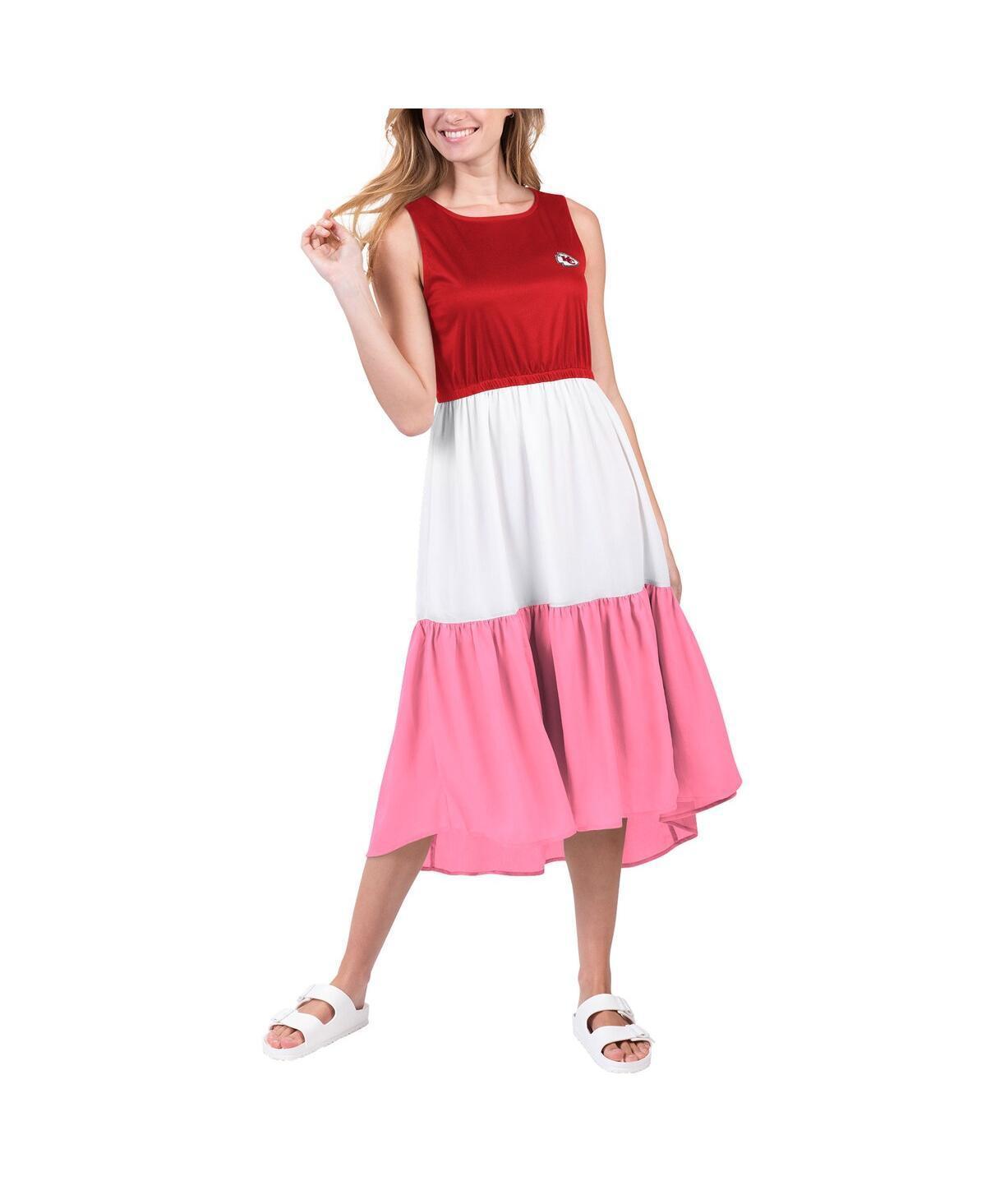 Women's G-III 4Her by Carl Banks Scarlet/Pink San Francisco 49ers 12th Inning Colorblock Dress, Size: Large, Red Product Image