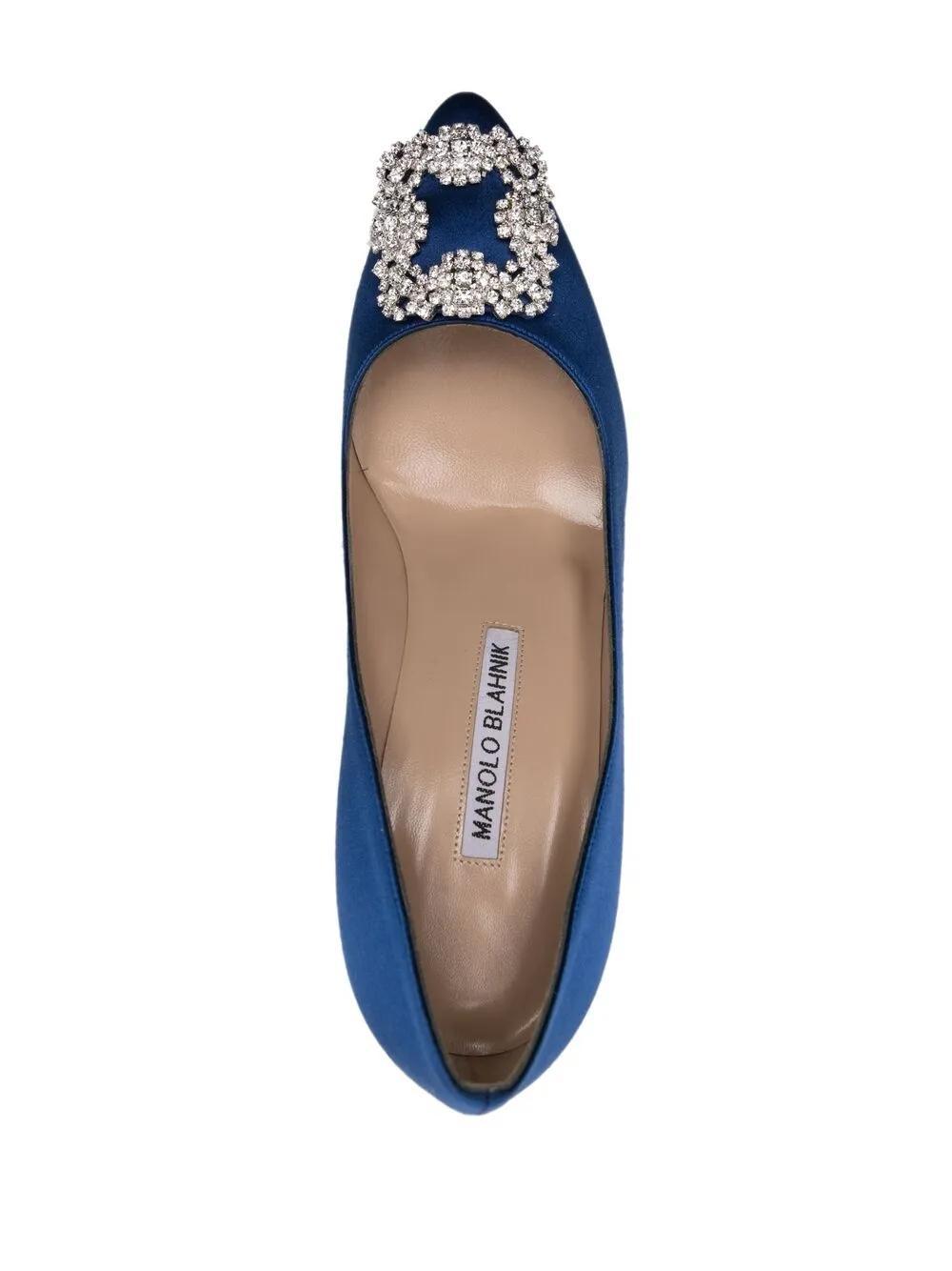 90mm Hangisi embellished satin pumps Product Image