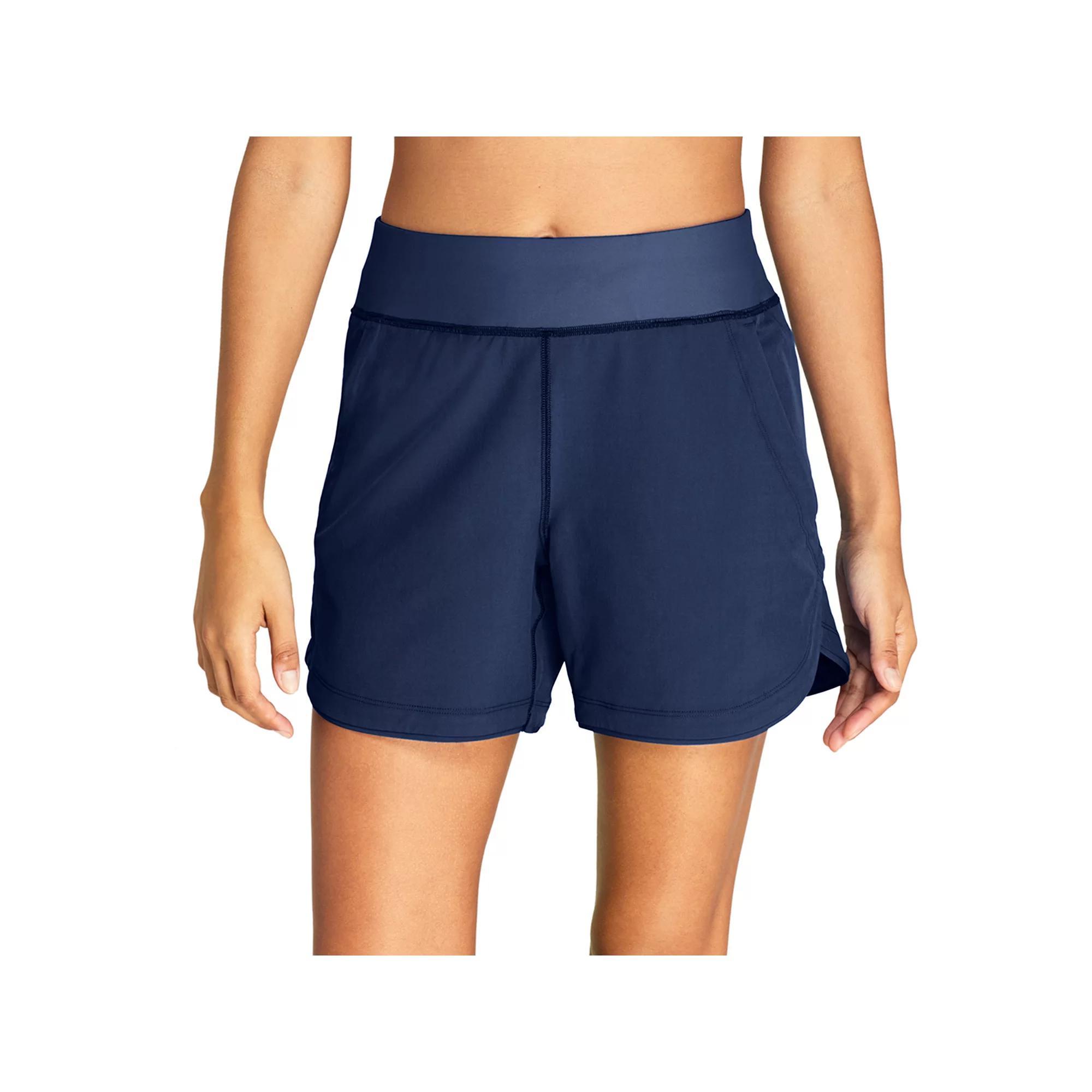Petite Lands' End 5" Quick Dry Swim Shorts With Panty, Women's, Size: 0 Petite, Deep  Blue Product Image