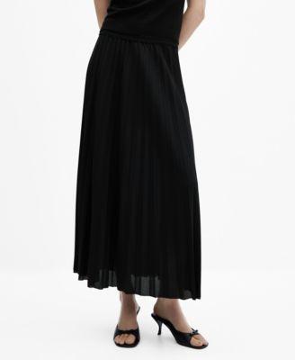 Mango Womens Pleated Long Skirt Product Image