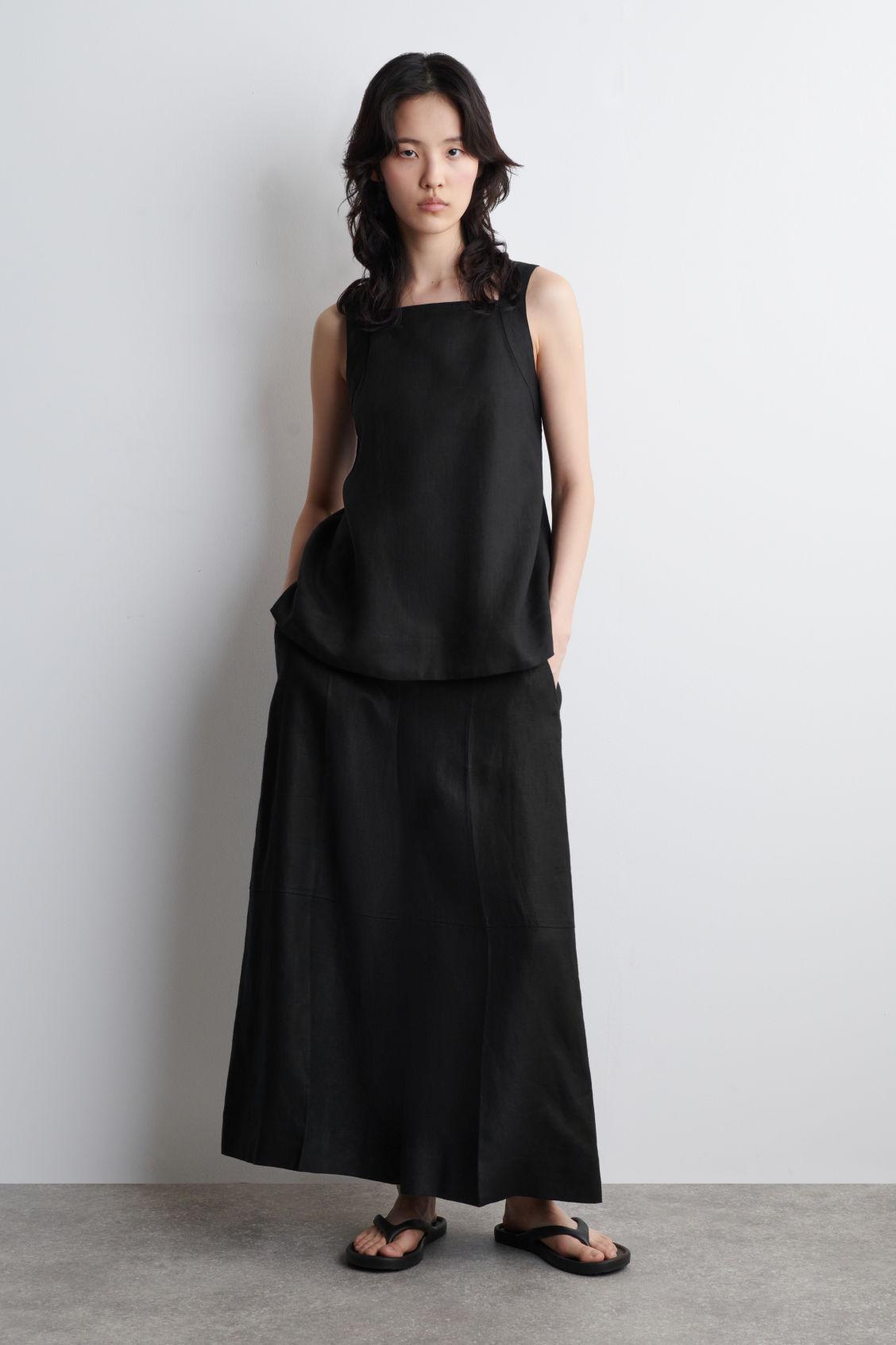 TIE-BACK LINEN TOP Product Image