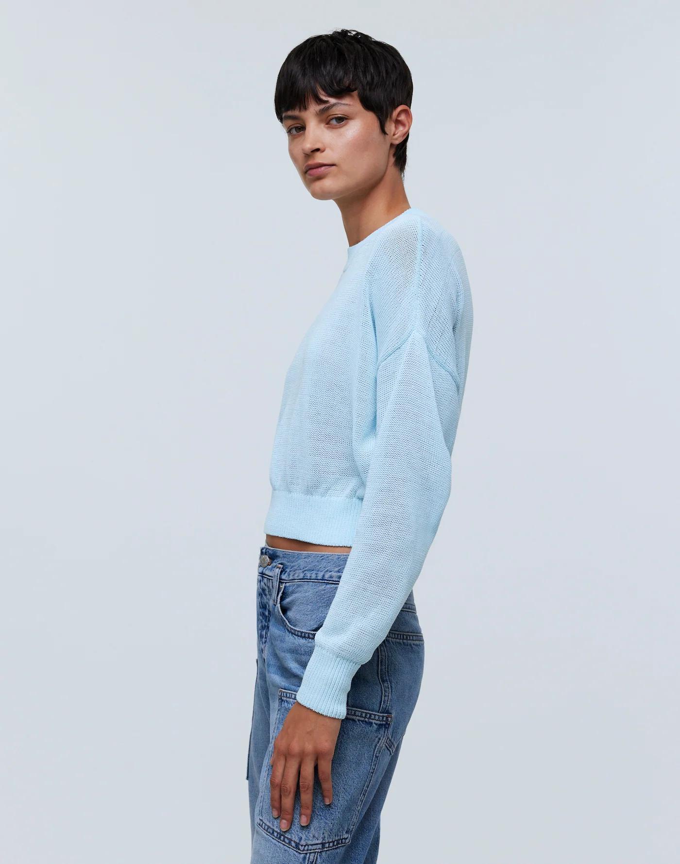 Loose-Knit Crewneck Sweater Product Image