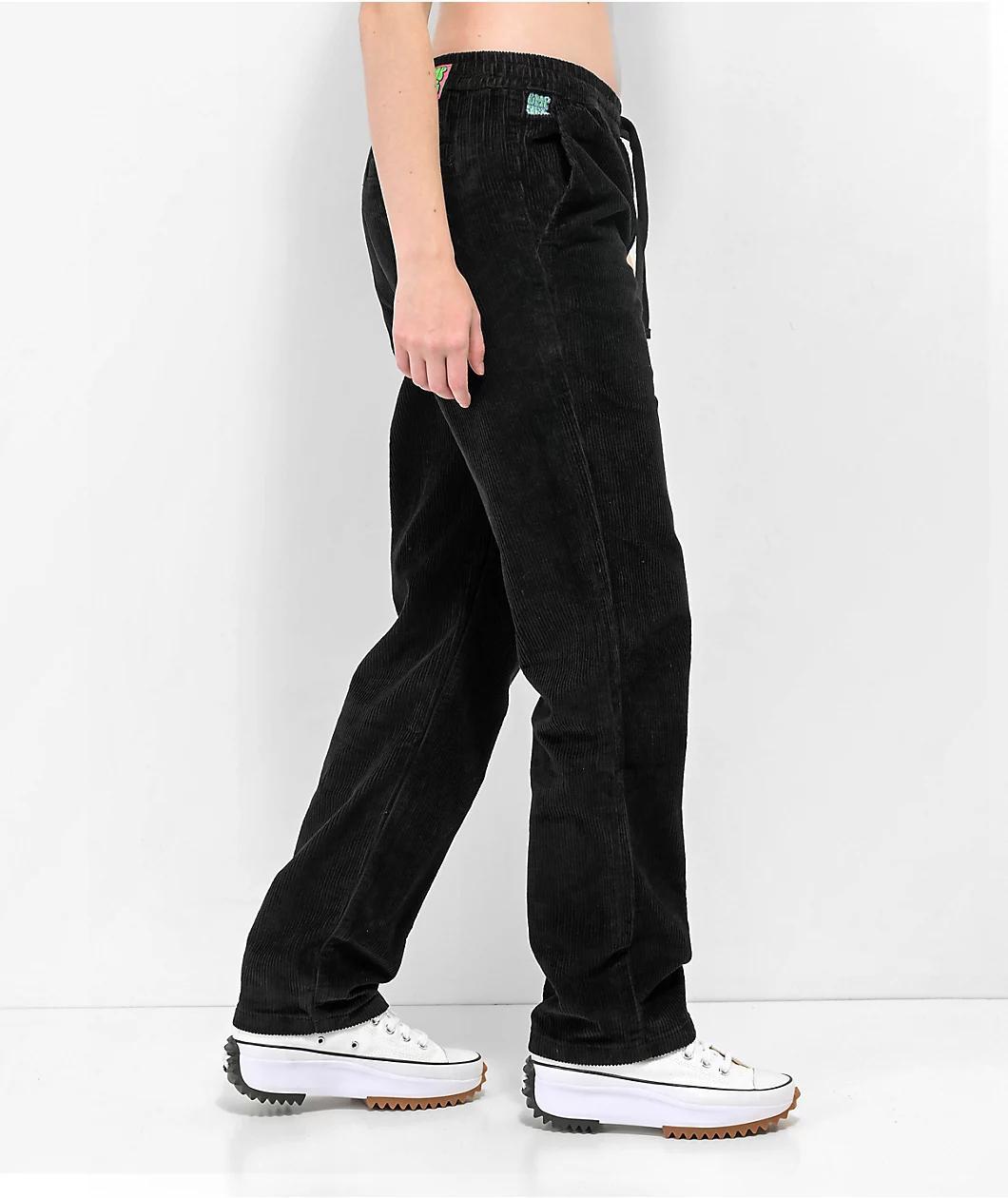 Empyre Jessie E-Waist Black Corduroy Skate Pants Product Image