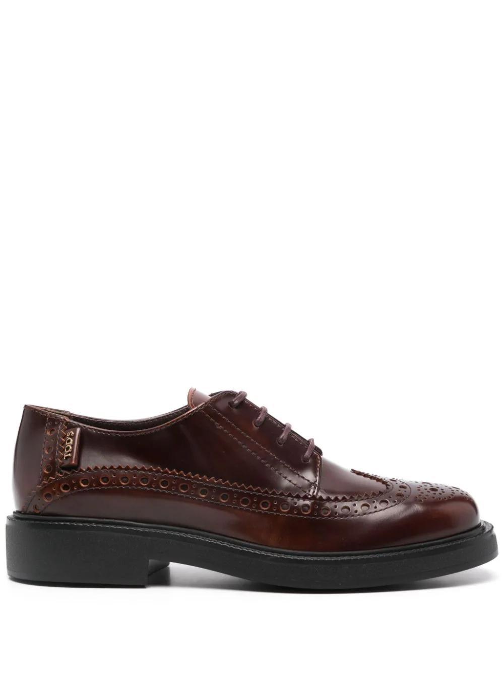 TOD'S Leather Oxfords In Brown Product Image
