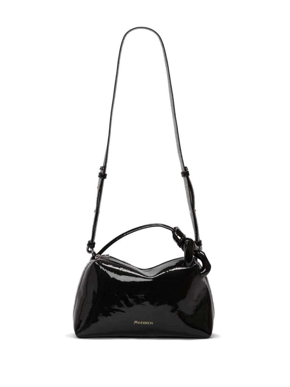 Corned coated-finish denim shoulder bag Product Image