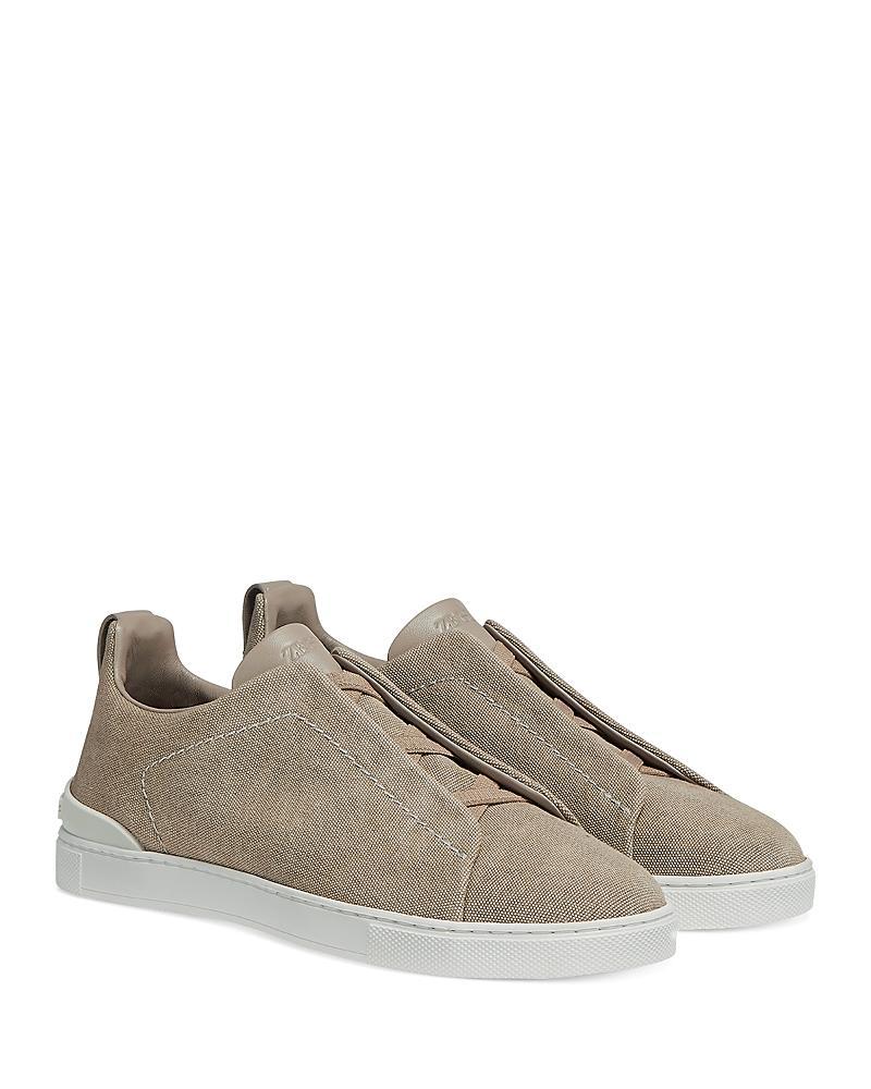 Zegna Mens Canvas Triple Stitch Low Top Sneakers Product Image