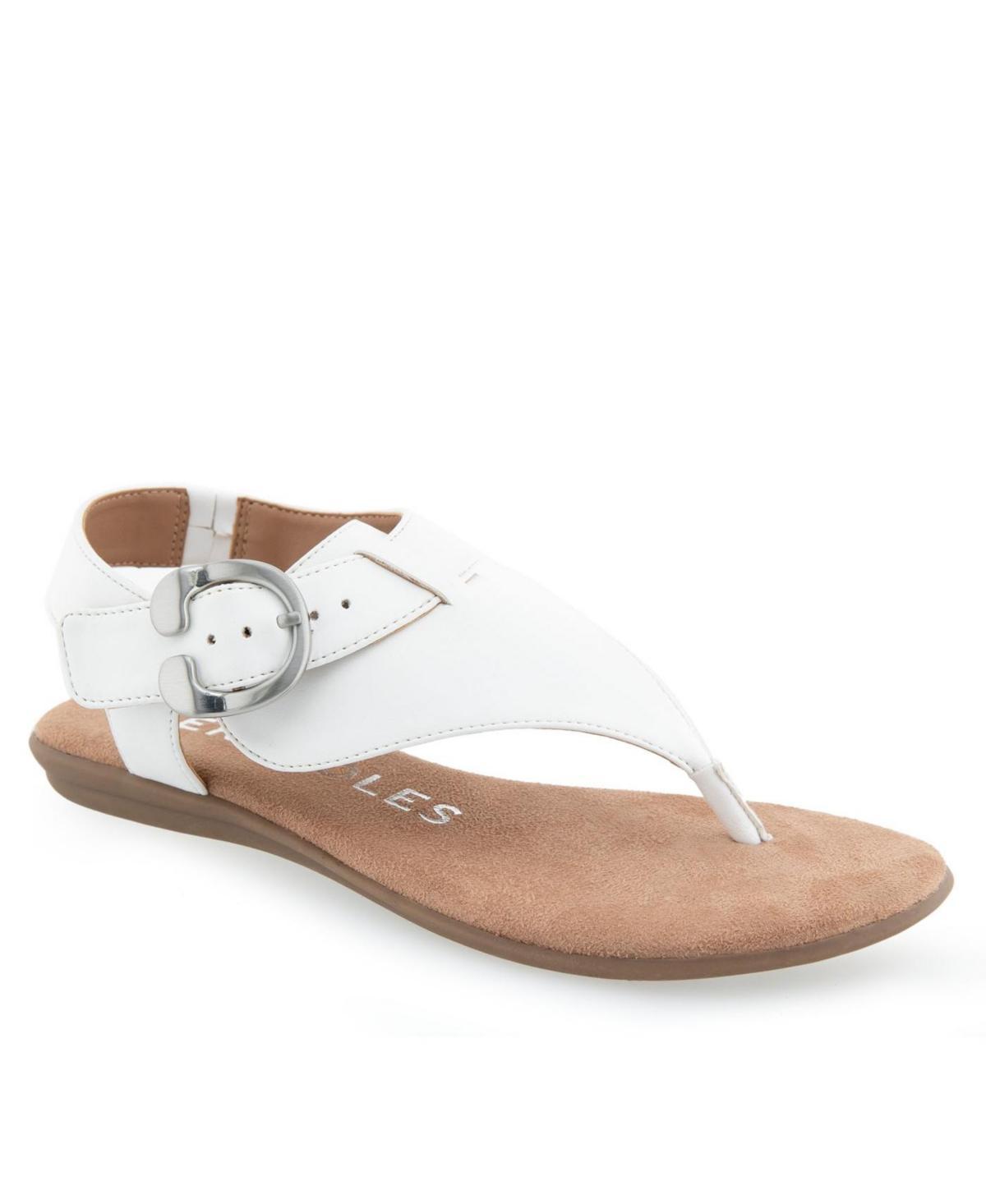 Aerosoles Isa Women's Flat Thong Sandals, Size: 8 Medium, Black Snake Patent Pu Product Image