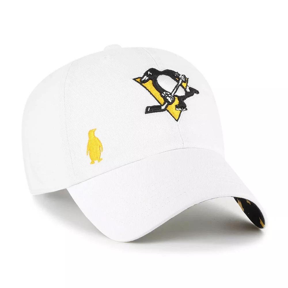 Women's '47 White Pittsburgh Penguins Confetti Clean Up Adjustable Hat Product Image