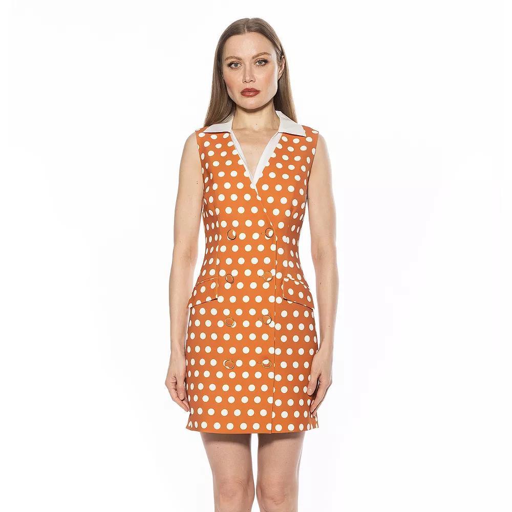 Women's ALEXIA ADMOR Rune Sleeveless Collar Vest Dress, Size: 8, Leopard Product Image