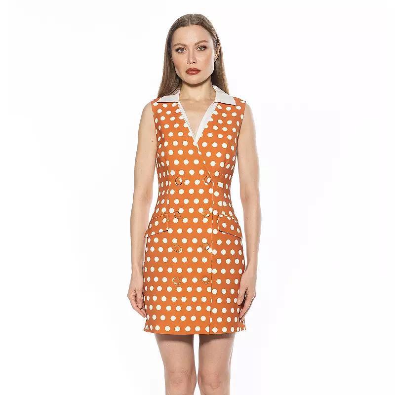 Women's ALEXIA ADMOR Rune Sleeveless Collar Vest Dress, Size: 8, Leopard Product Image