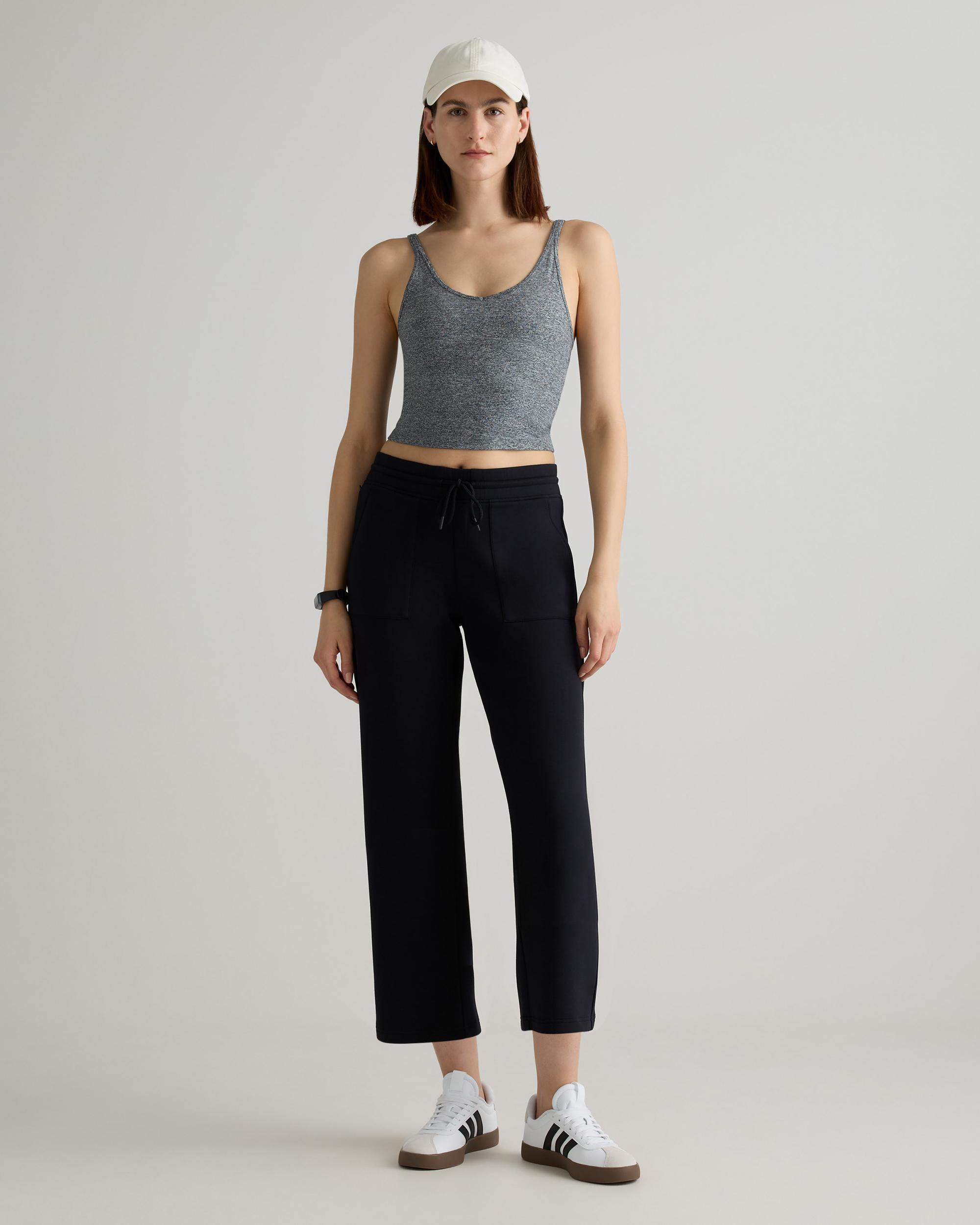 Quince | Women's CloudComfort High-Rise Cropped Sweatpant Tencel Product Image