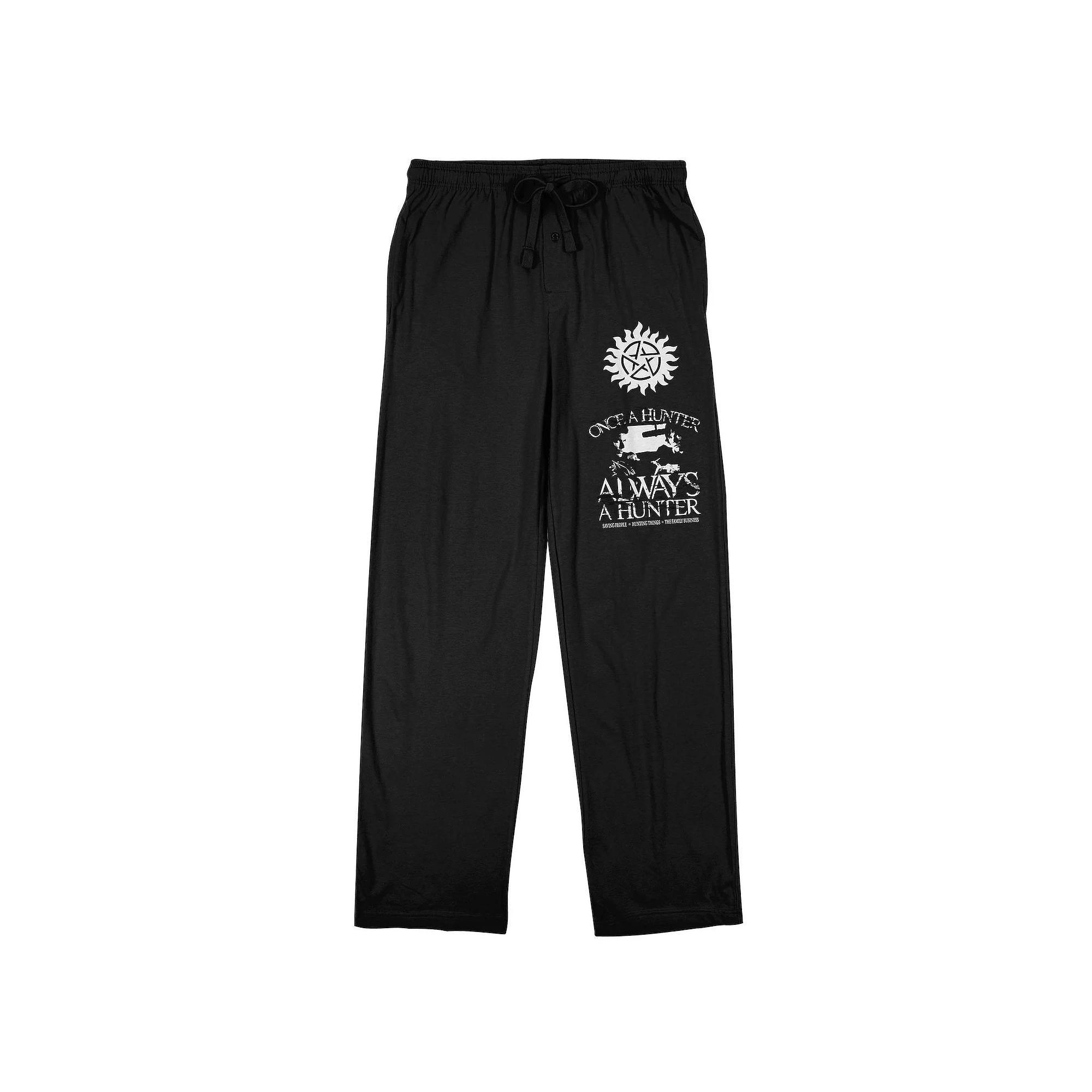 Men's Supernatural Always a Hunter Pajama Pants, Size: Large, Black Product Image